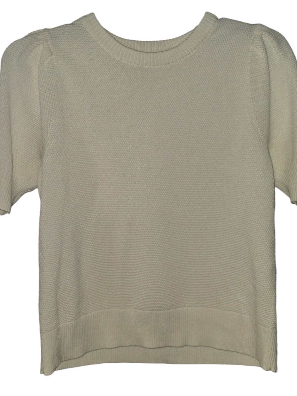 Nine West Short Sleeve White Blouse Size Large